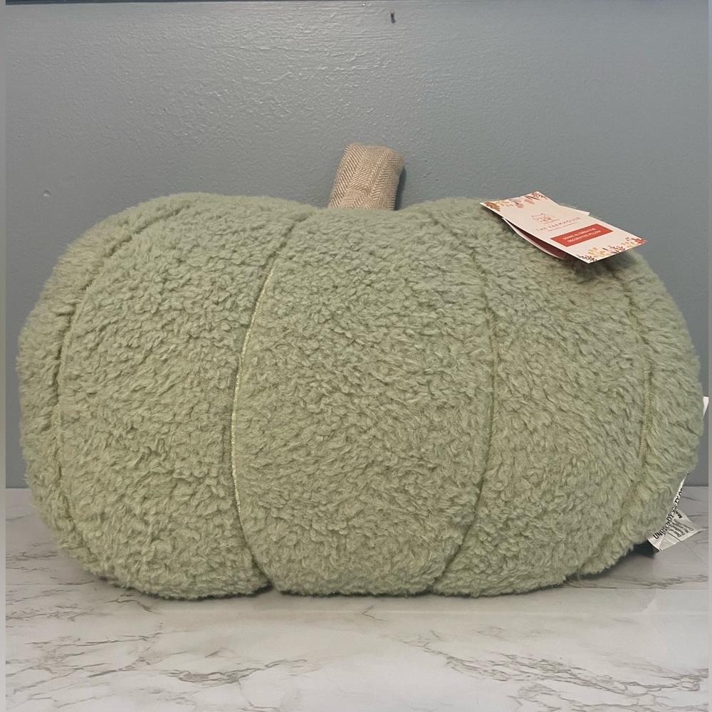 Sage Green Pumpkin Pillow